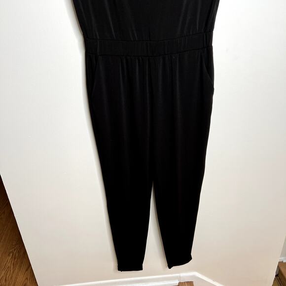 Michael Star Black Short Sleeve Knit Jumpsuit - Picture 3 of 9